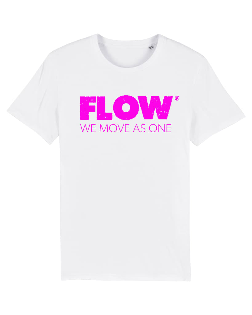 Updog White - FLOW - WE MOVE AS ONE - Neon Pink
